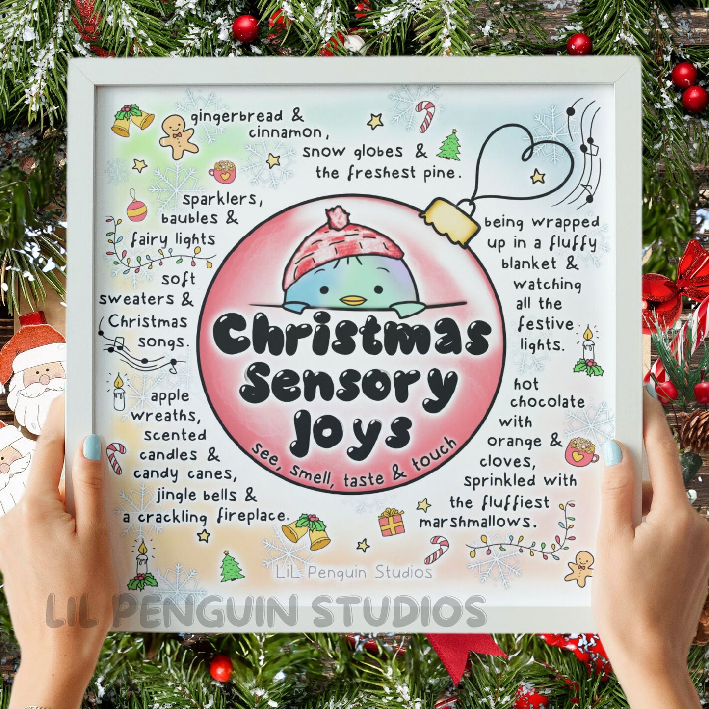 'Christmas Sensory Joys' Printable Poster