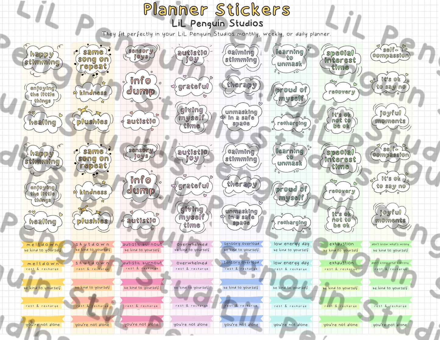 Autism Planner Stickers (Printable) - Personal Use