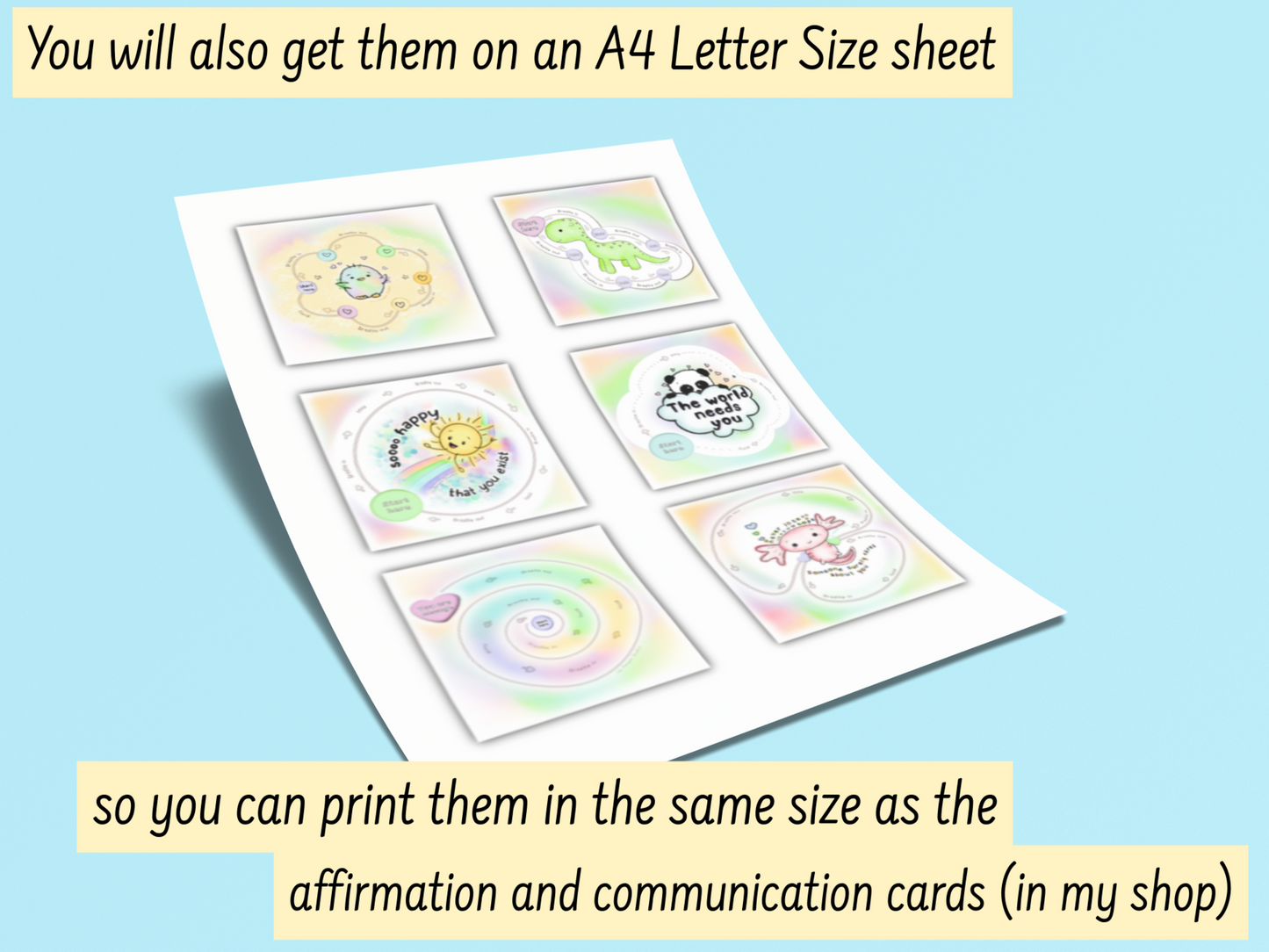 Mindfulness Breathing Posters/ Cards (Grounding Cards)