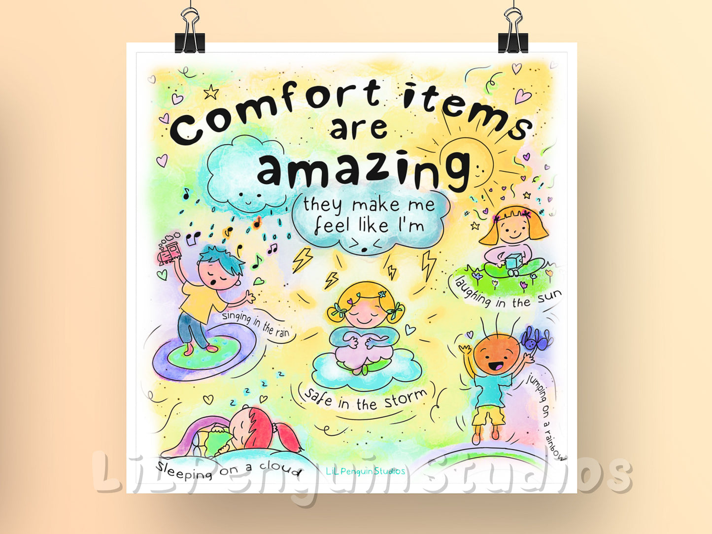 'Comfort Items Are Amazing' Printable Poster