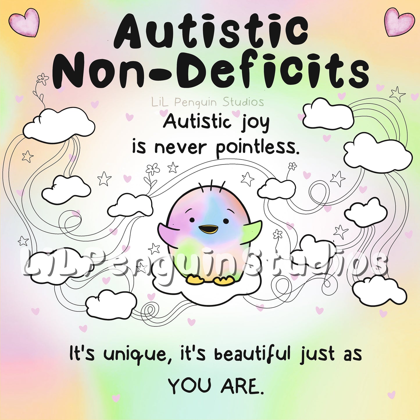 'Autistic Non-Deficits' Printable Bundle - For Institutions, Journals, etc.