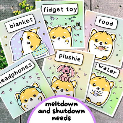 Communication Cards & Affirmation Cards (Digital) ft. Kifli, the Dog - Private Practice Use