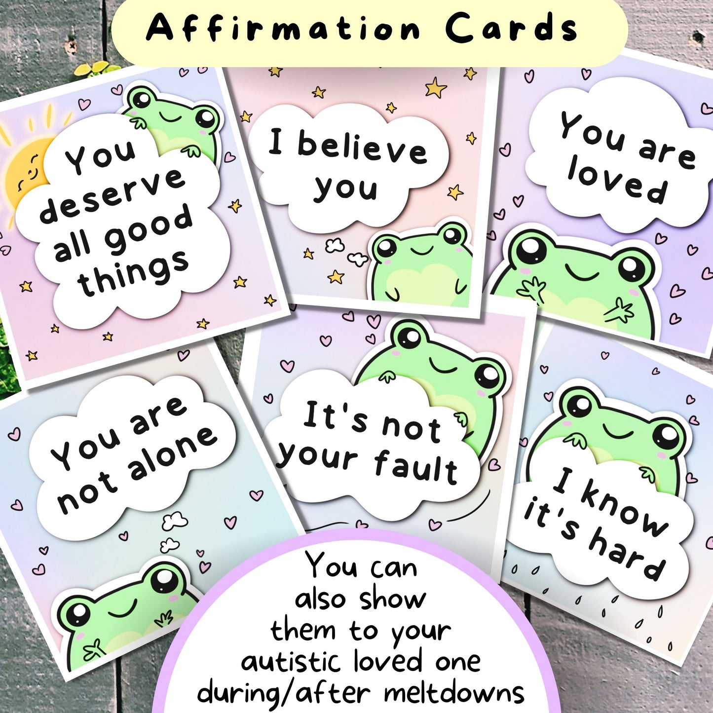 Frog Communication Cards & Affirmation Cards (Digital) - PRIVATE PRACTICE USE
