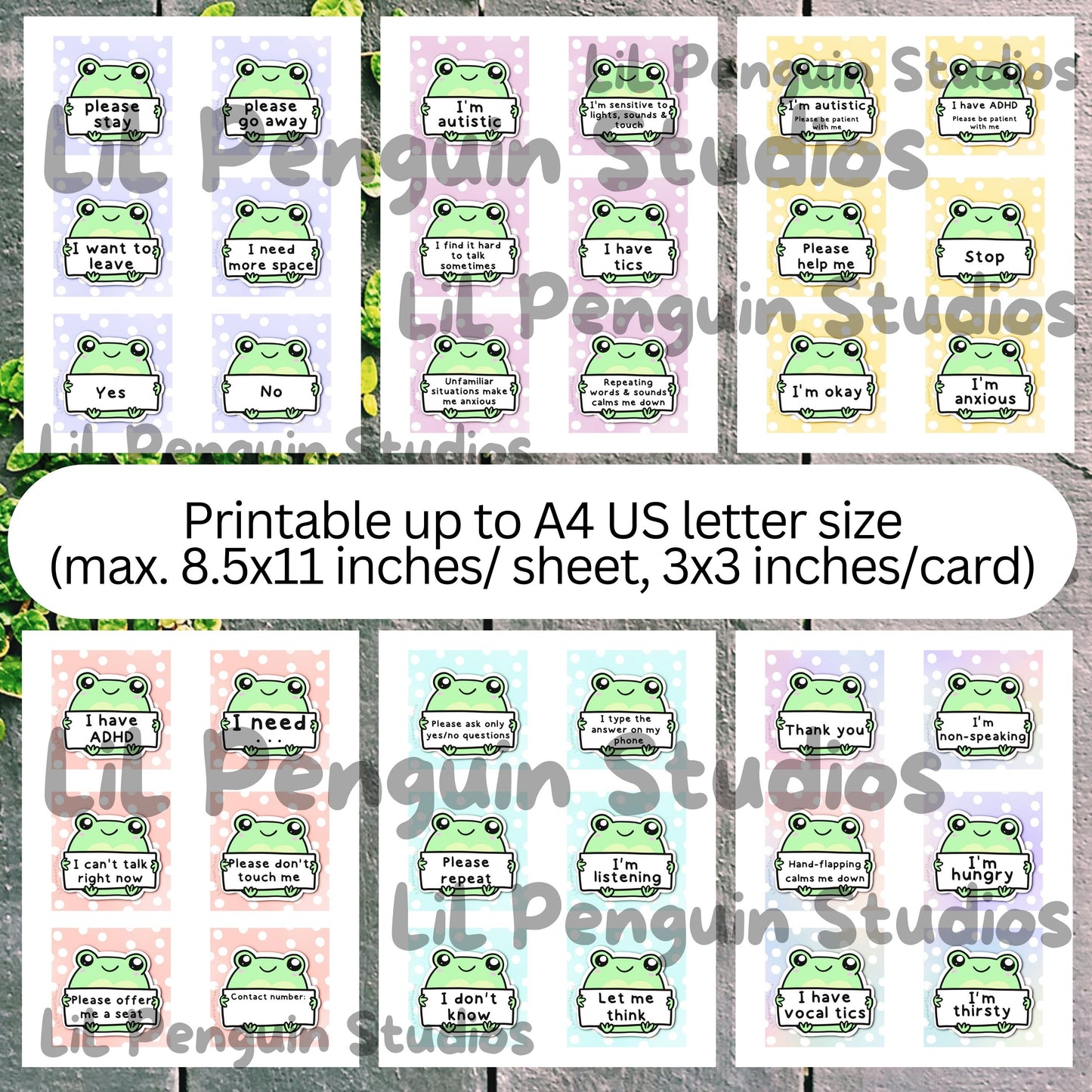 Frog Communication Cards & Affirmation Cards (Digital) - PRIVATE PRACTICE USE