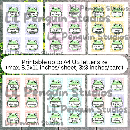 Frog Communication Cards & Affirmation Cards (Digital) - PRIVATE PRACTICE USE