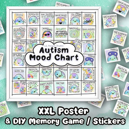 Autism XXL Poster & 35 Stickers PRINTABLE Mega Pack - Personal Use