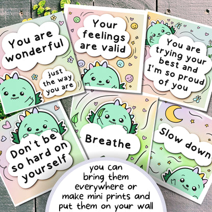 Affirmation Cards (Anxiety, Meltdowns, Shutdowns) ft. Kex, the Dinosaur - Personal Use