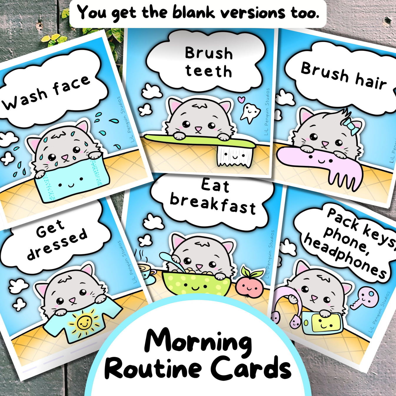 Autism Routine Charts, Cards, & Zine | LiL Penguin Studios
