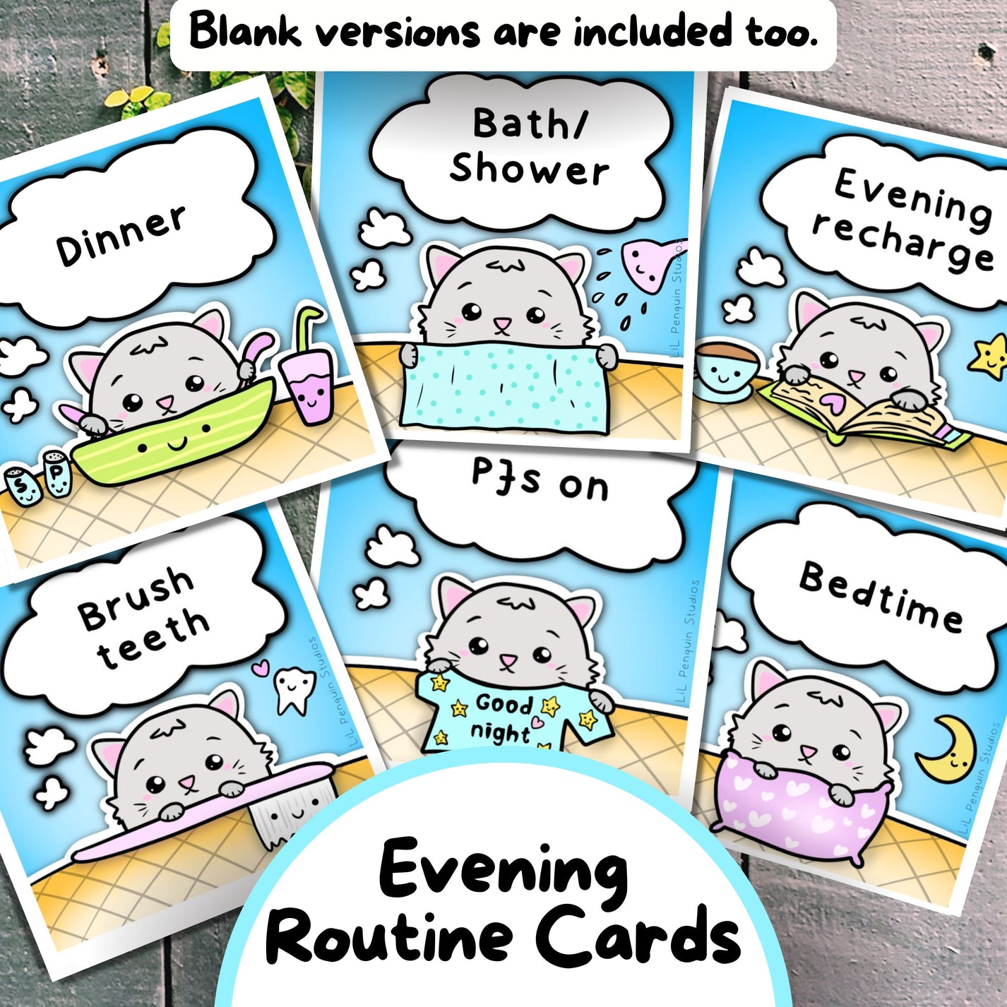 Autism Routine Charts, Cards, & Zine | LiL Penguin Studios