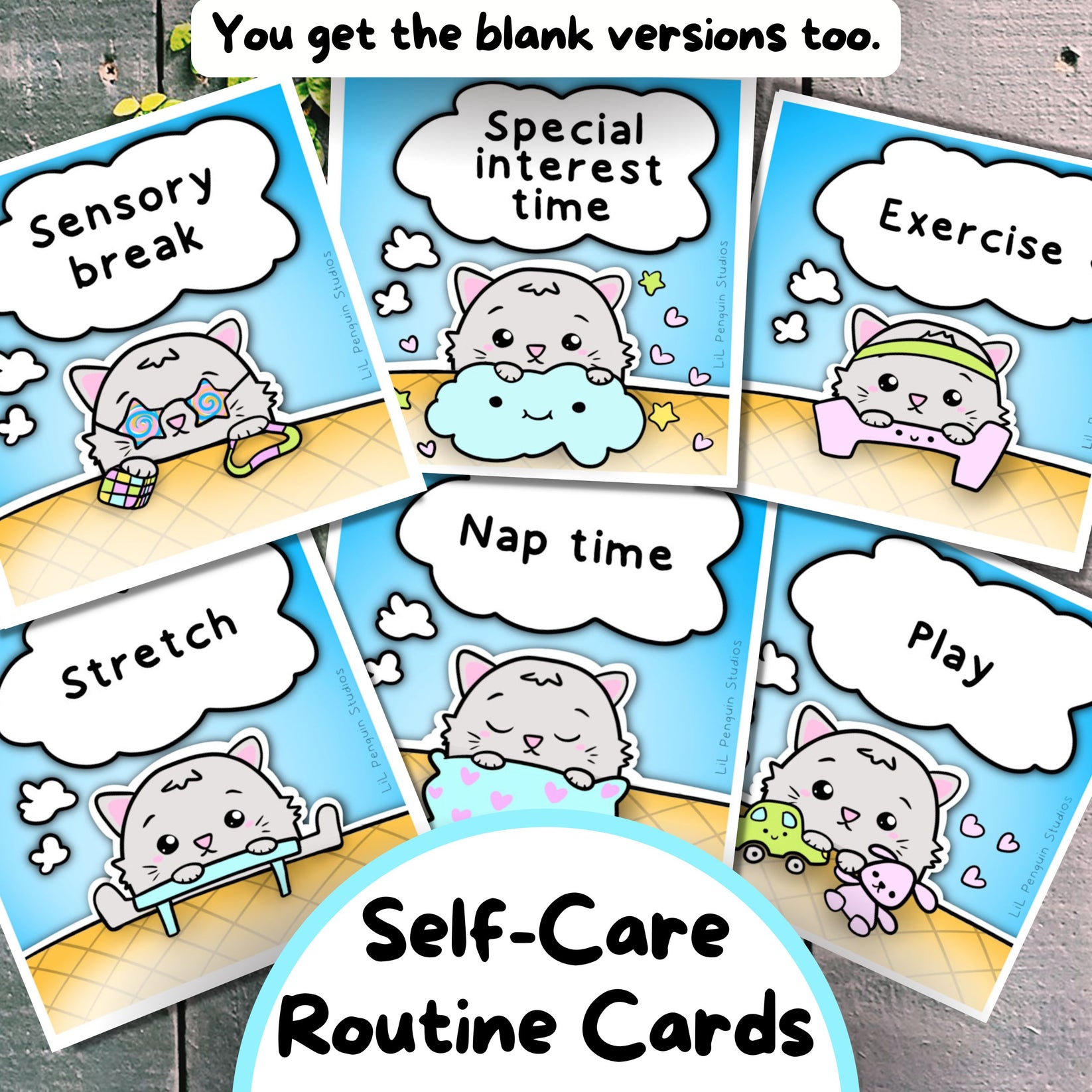 Autism Routine Charts, Cards, & Zine | LiL Penguin Studios