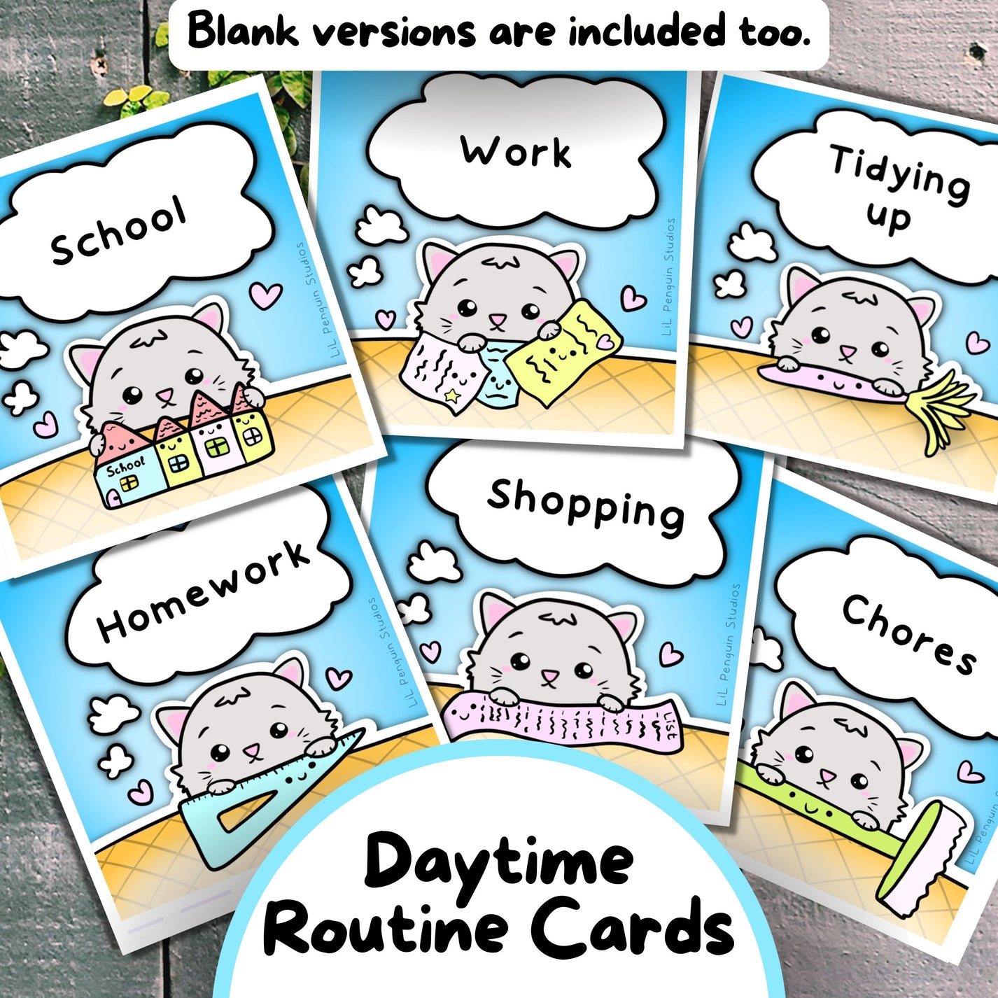 Autism Routine Charts, Cards, & Zine | LiL Penguin Studios