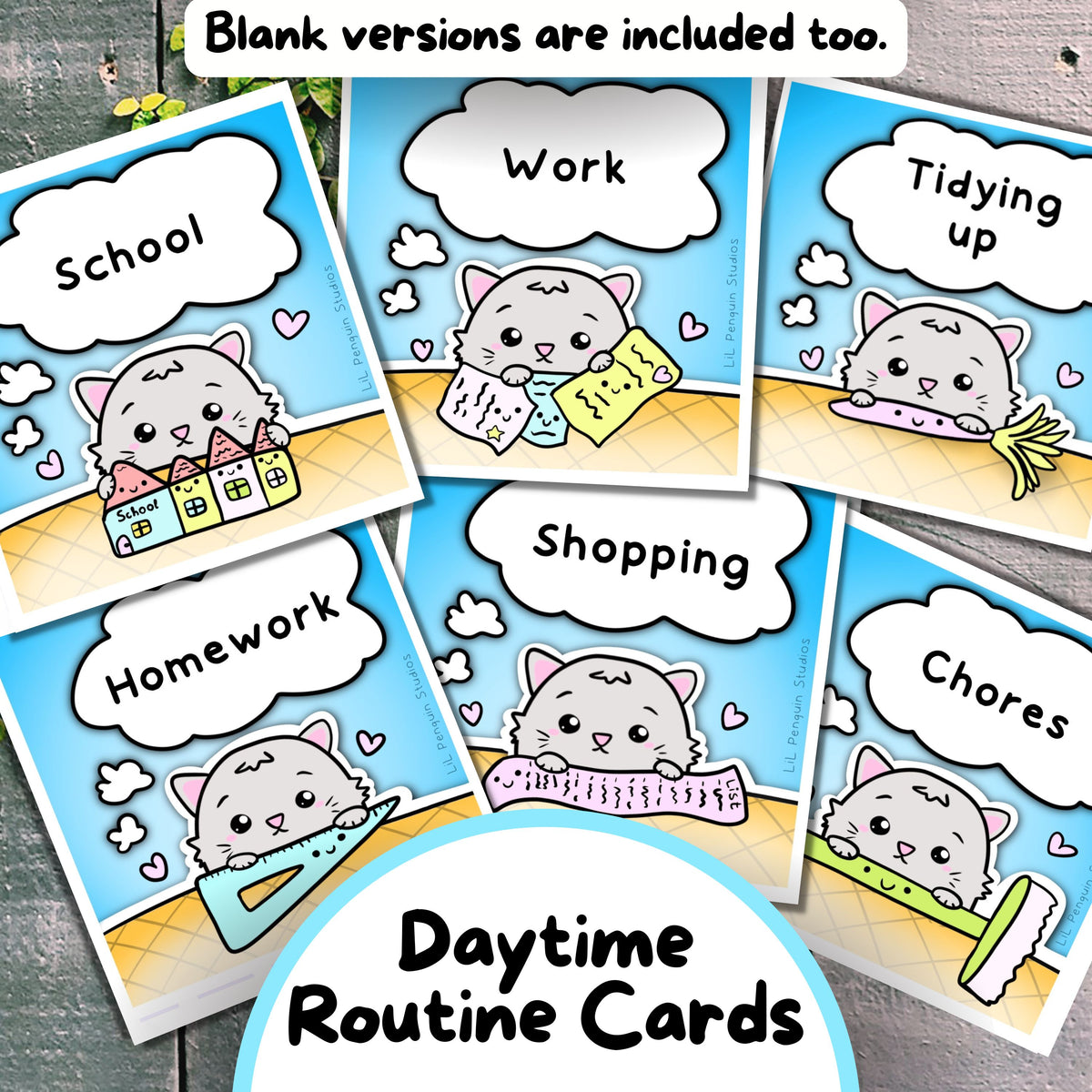 Autism Routine Charts, Cards, & Zine | LiL Penguin Studios