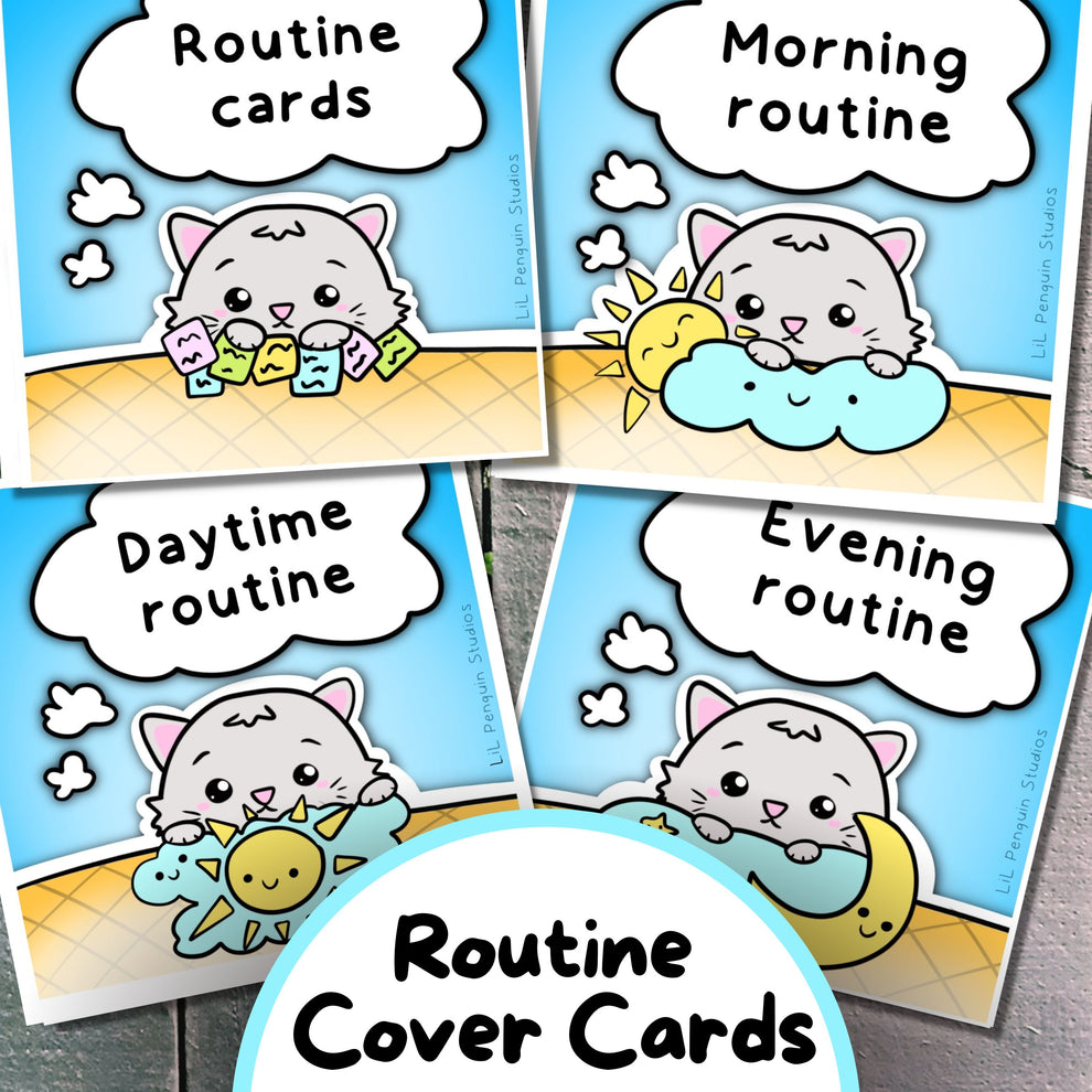 Autism Routine Charts, Cards, & Zine | LiL Penguin Studios