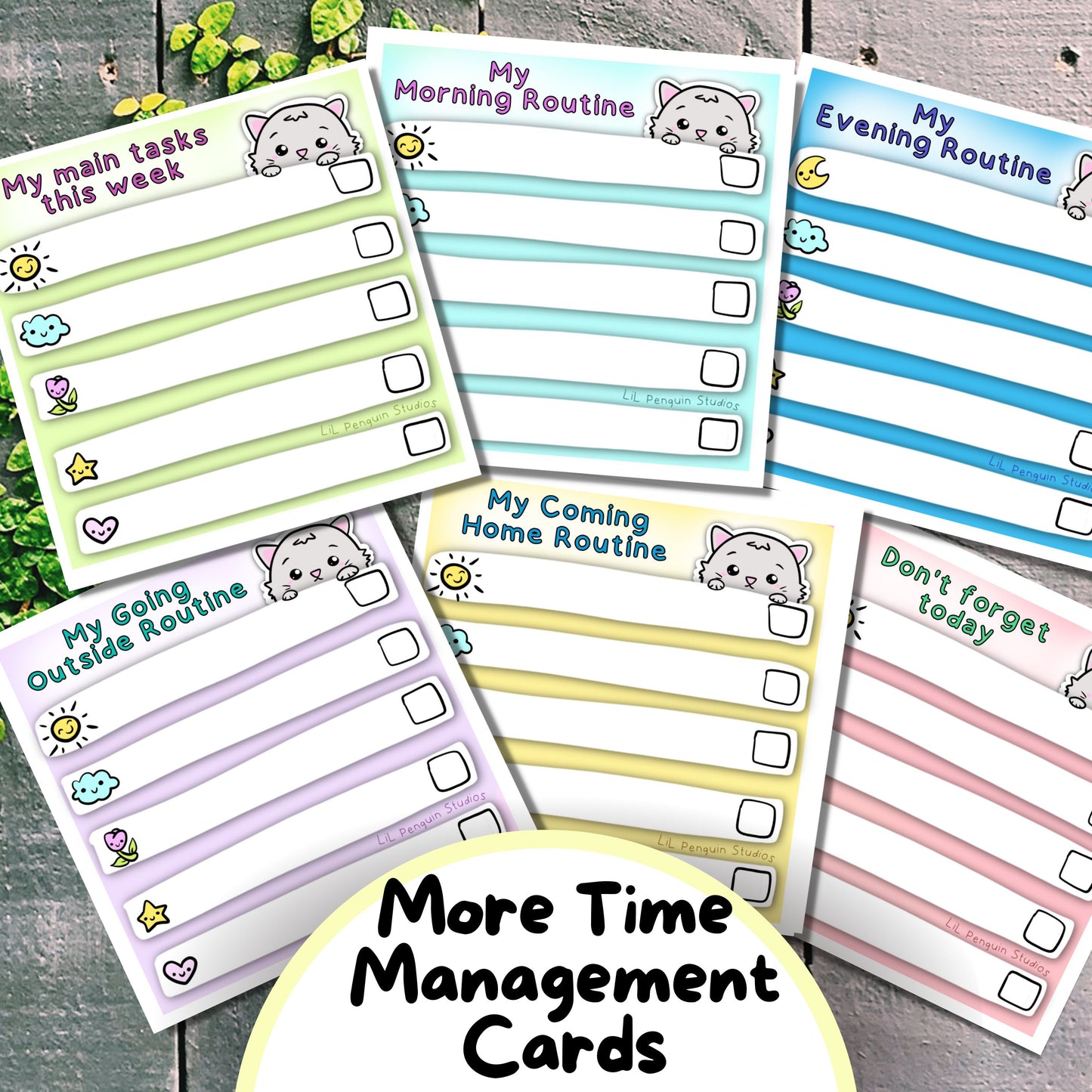 Autism Time-Management Bundle (Visual Timers, Planners, Cards)