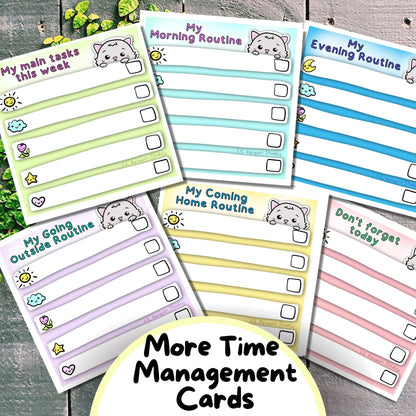 Autism Time-Management Bundle (Visual Timers, Planners, Cards)