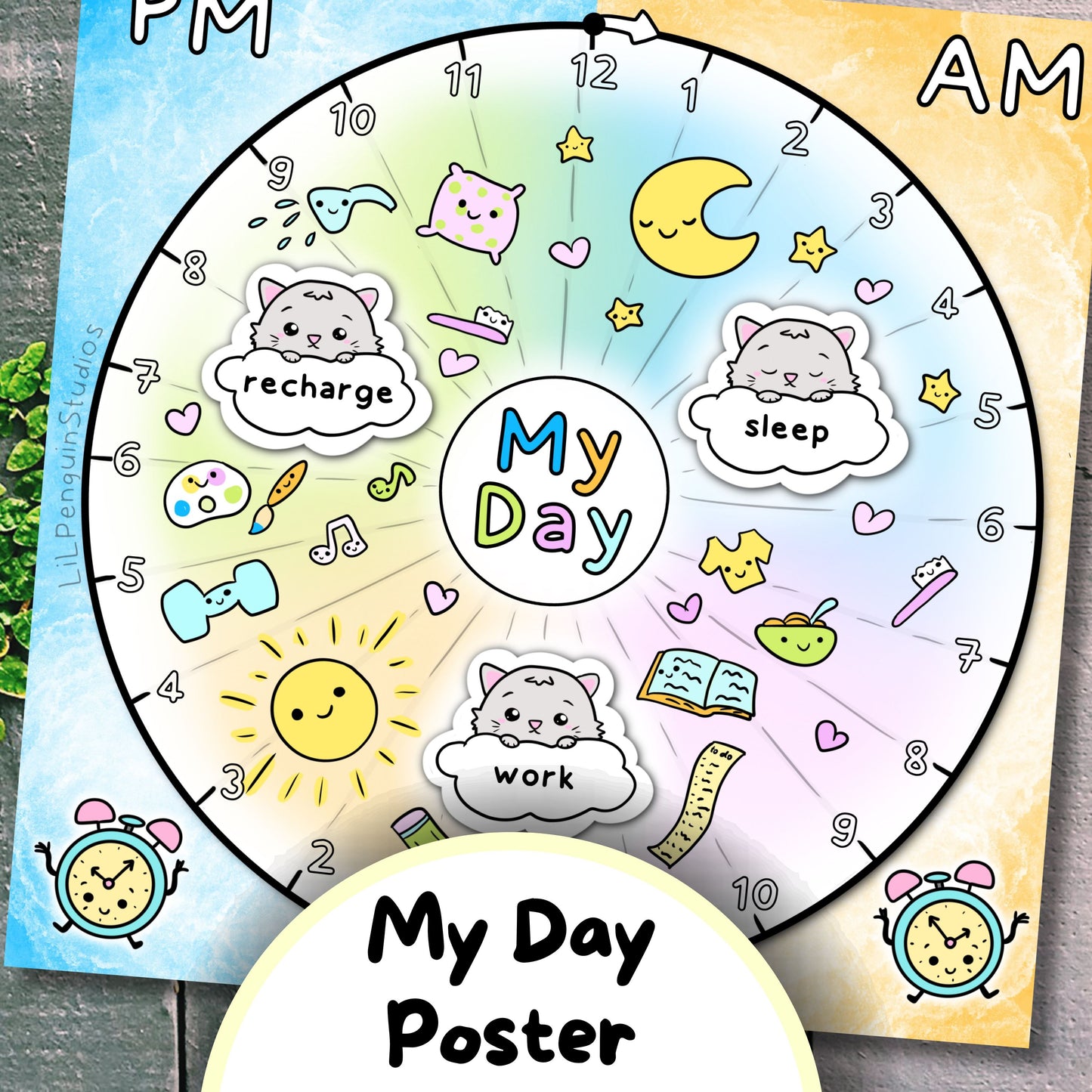 Autism Time-Management Bundle (Visual Timers, Planners, Cards)