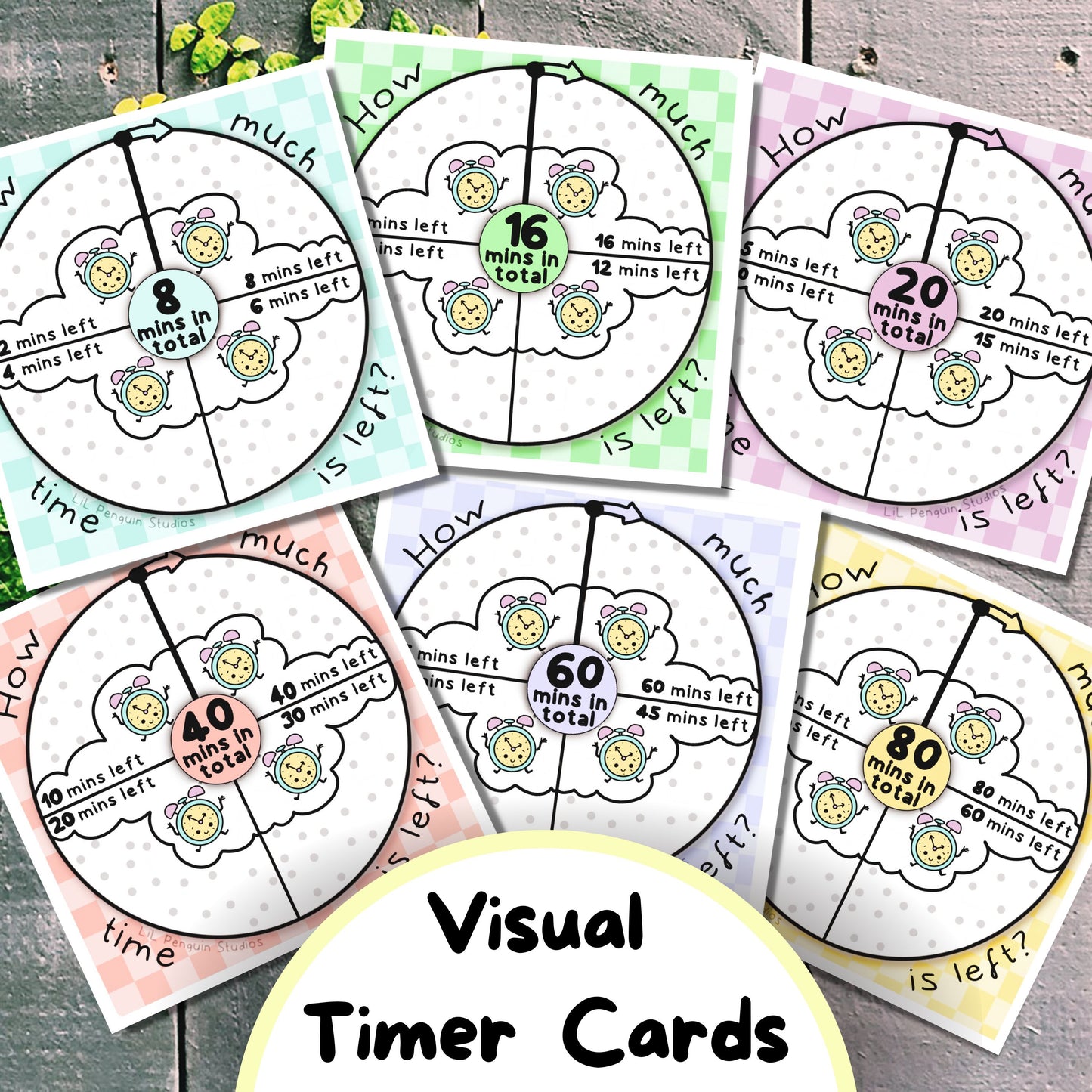 Autism Time-Management Bundle (Visual Timers, Planners, Cards)