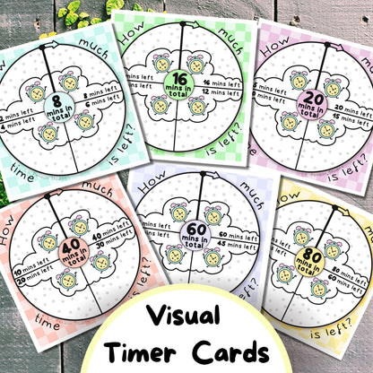 Autism Time-Management Bundle (Visual Timers, Planners, Cards)