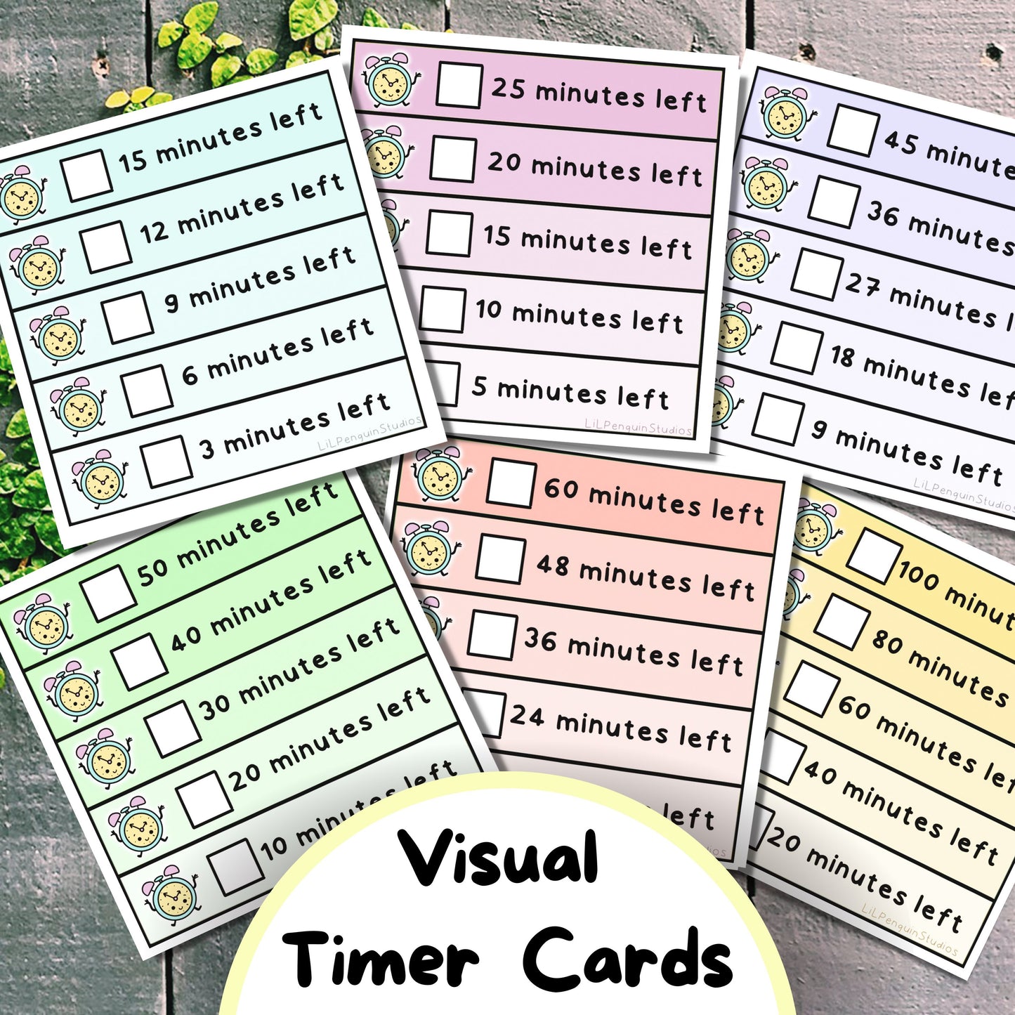 Autism Time-Management Bundle (Visual Timers, Planners, Cards)