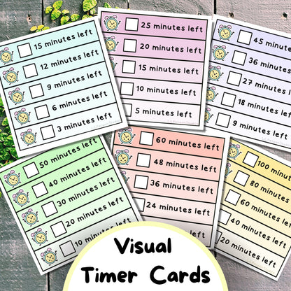 Autism Time-Management Bundle (Visual Timers, Planners, Cards)