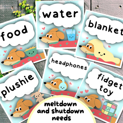 Dachshund Communication Cards and Affirmations Bundle (Autism, ADHD, Anxiety, Hidden Disabilities)