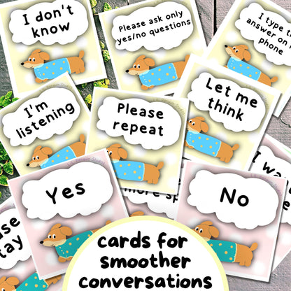 Dachshund Communication Cards and Affirmations Bundle (Autism, ADHD, Anxiety, Hidden Disabilities)