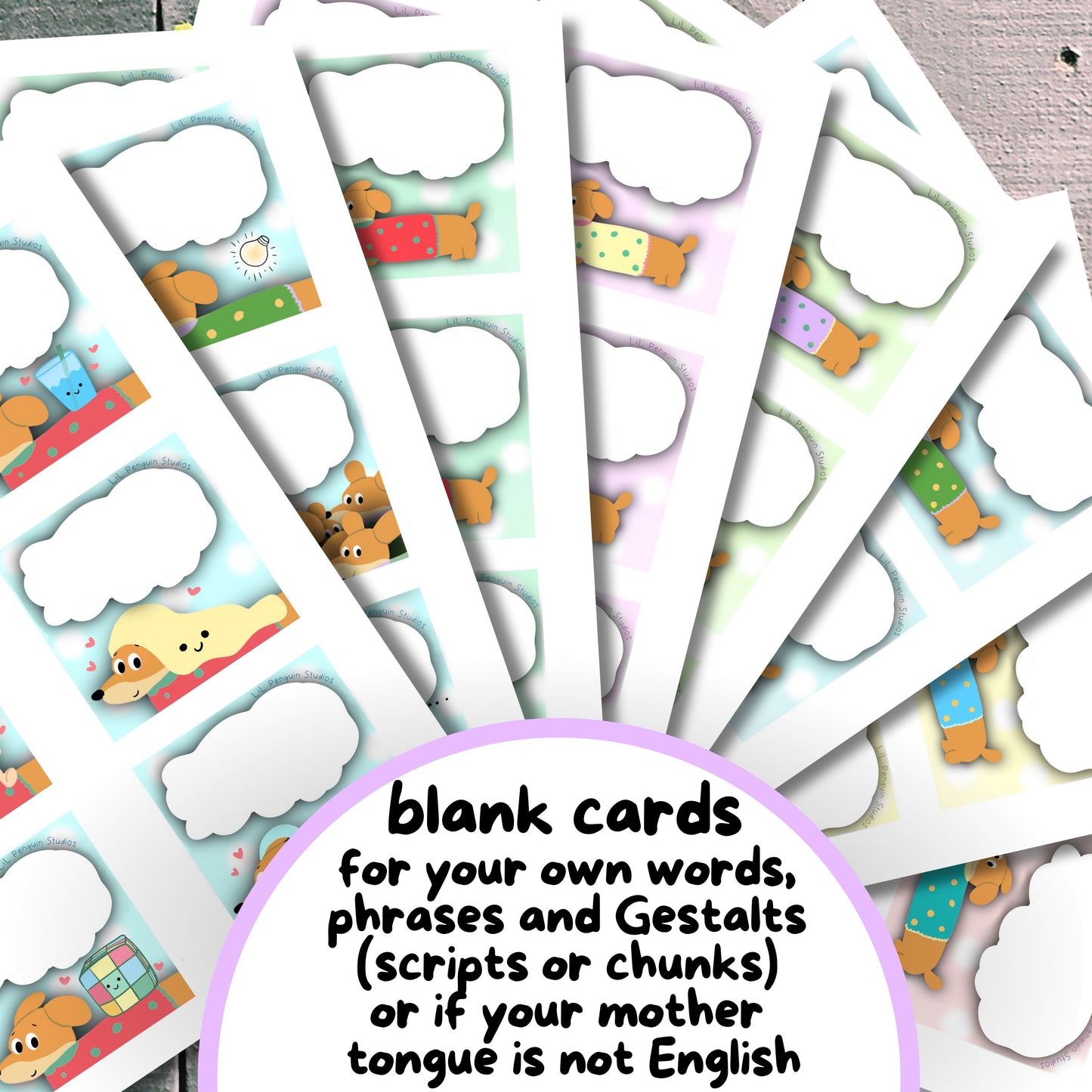 Dachshund Communication Cards and Affirmations Bundle (Autism, ADHD, Anxiety, Hidden Disabilities)