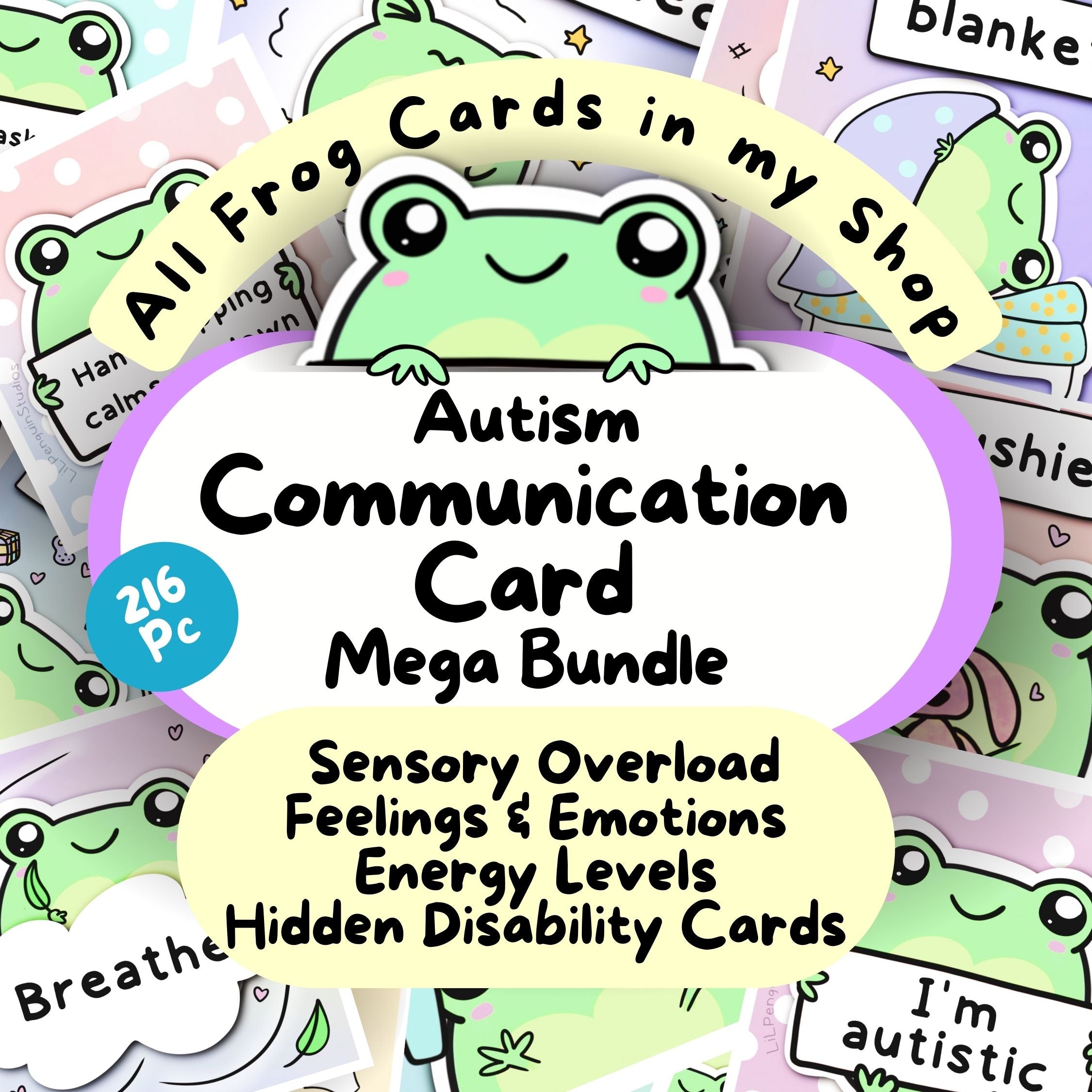 Frog Communication Cards for Adults | LiL Penguin Studios