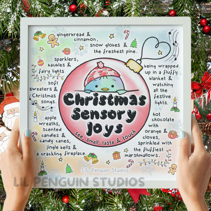 'Christmas Sensory Joys' Printable Poster - Personal Use