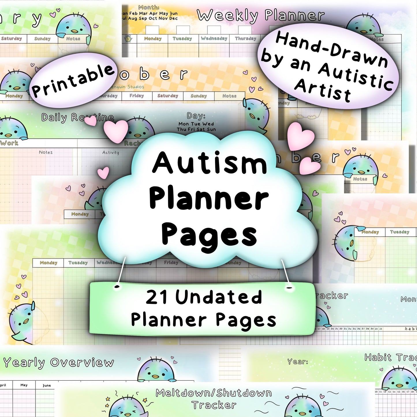 Autism Planner Pages (Printable, Undated) - Personal Use