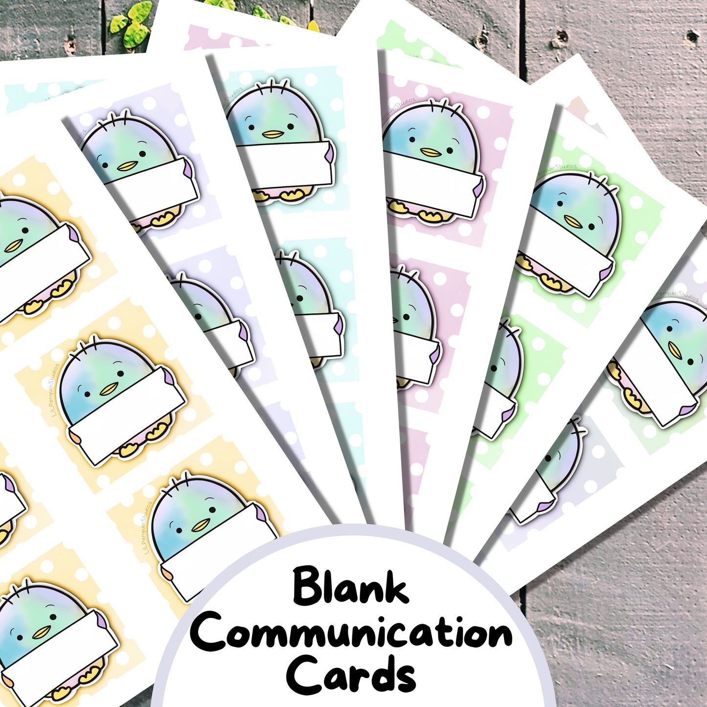 Blank communication cards (digital download only).