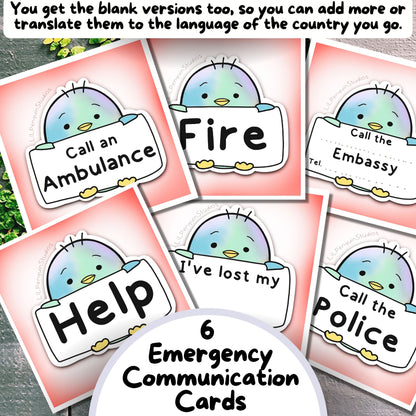 emergency communication cards