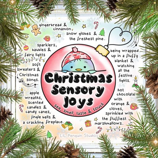 'Christmas Sensory Joys' Printable Poster - Personal Use