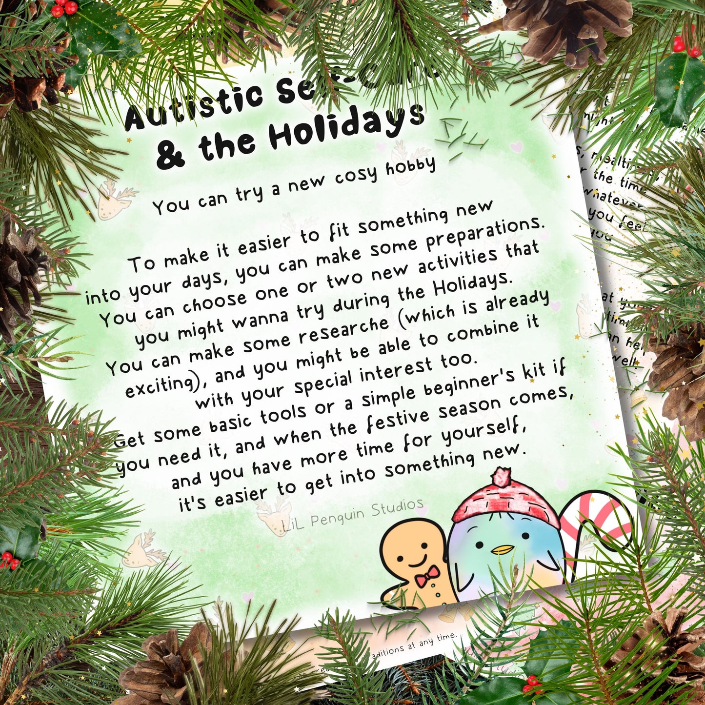'Autism, Self-Care and the Holidays' Bundle (Printable) - Personal Use