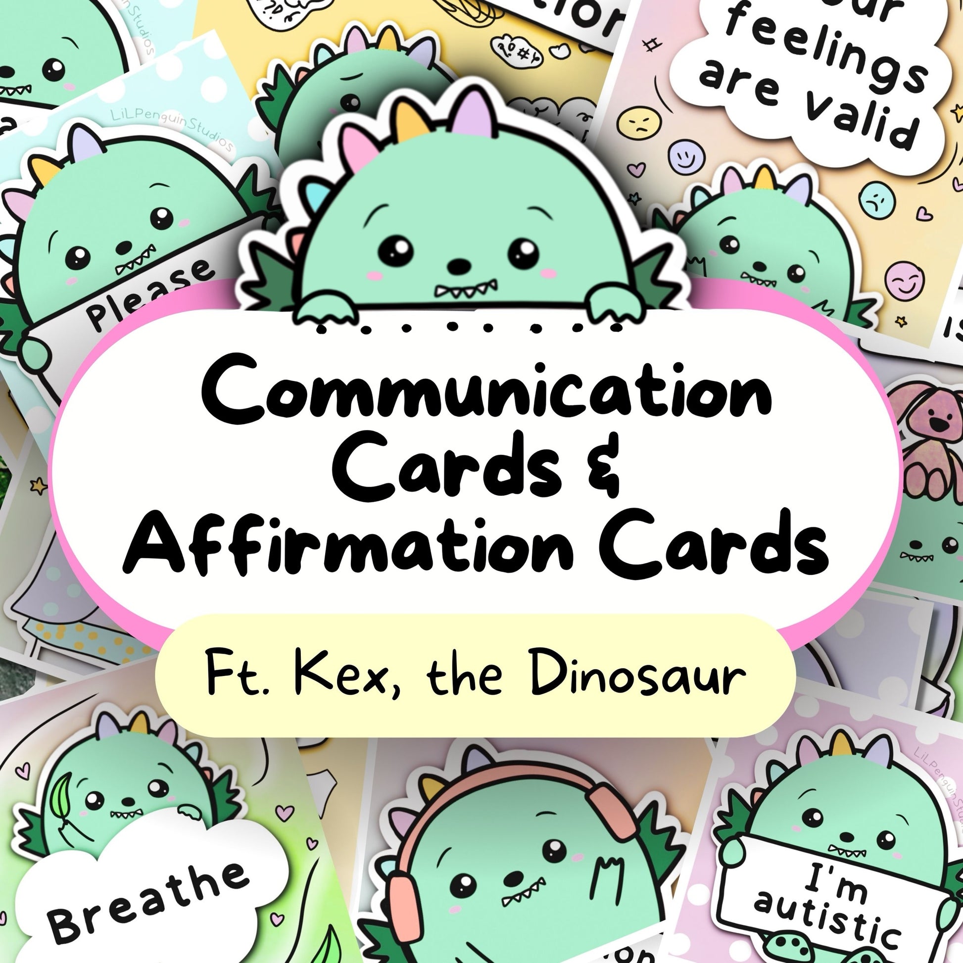 dino-affirmation-and-communication-cards-lil-penguin-studios for Free Printable Communication Cards For Autism Dino Affirmation and Communication Cards | LiL Penguin Studios for Free Printable Communication Cards For Autism