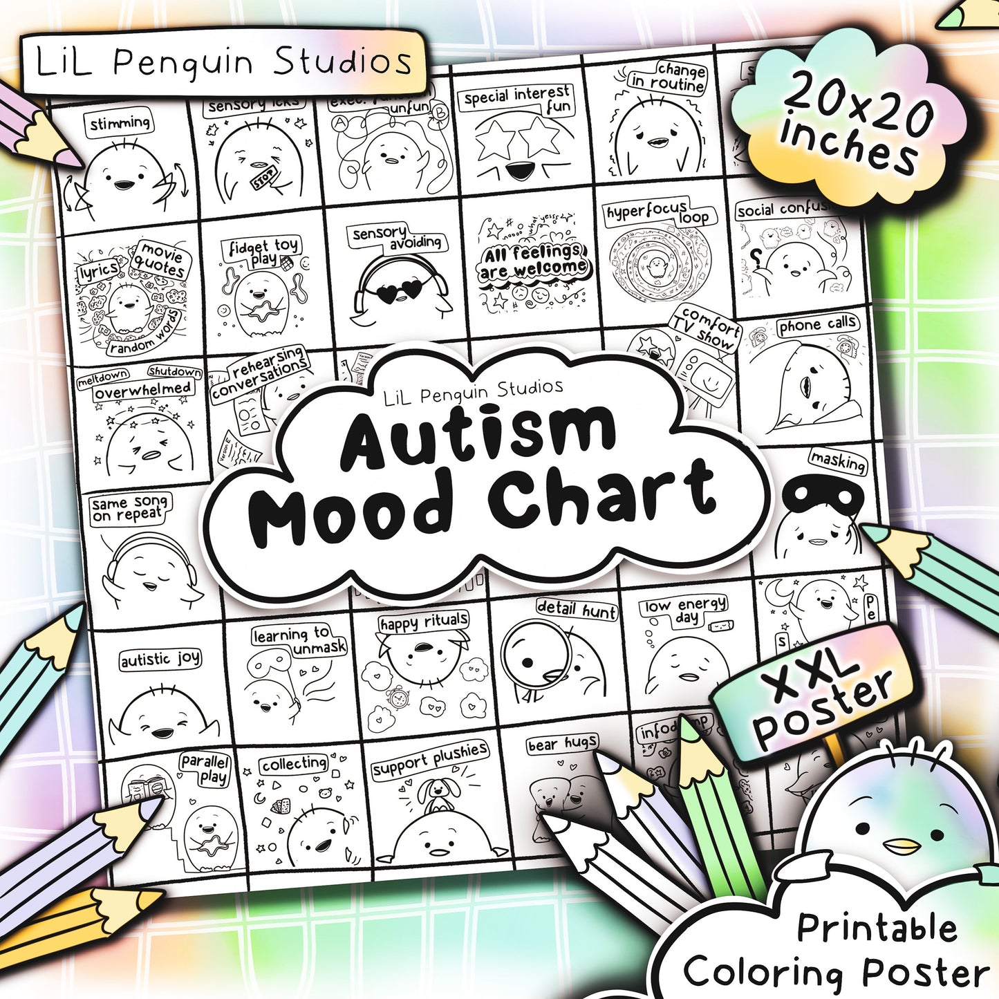 The Autism Coloring Poster Book (Digital) - Private Practice Use