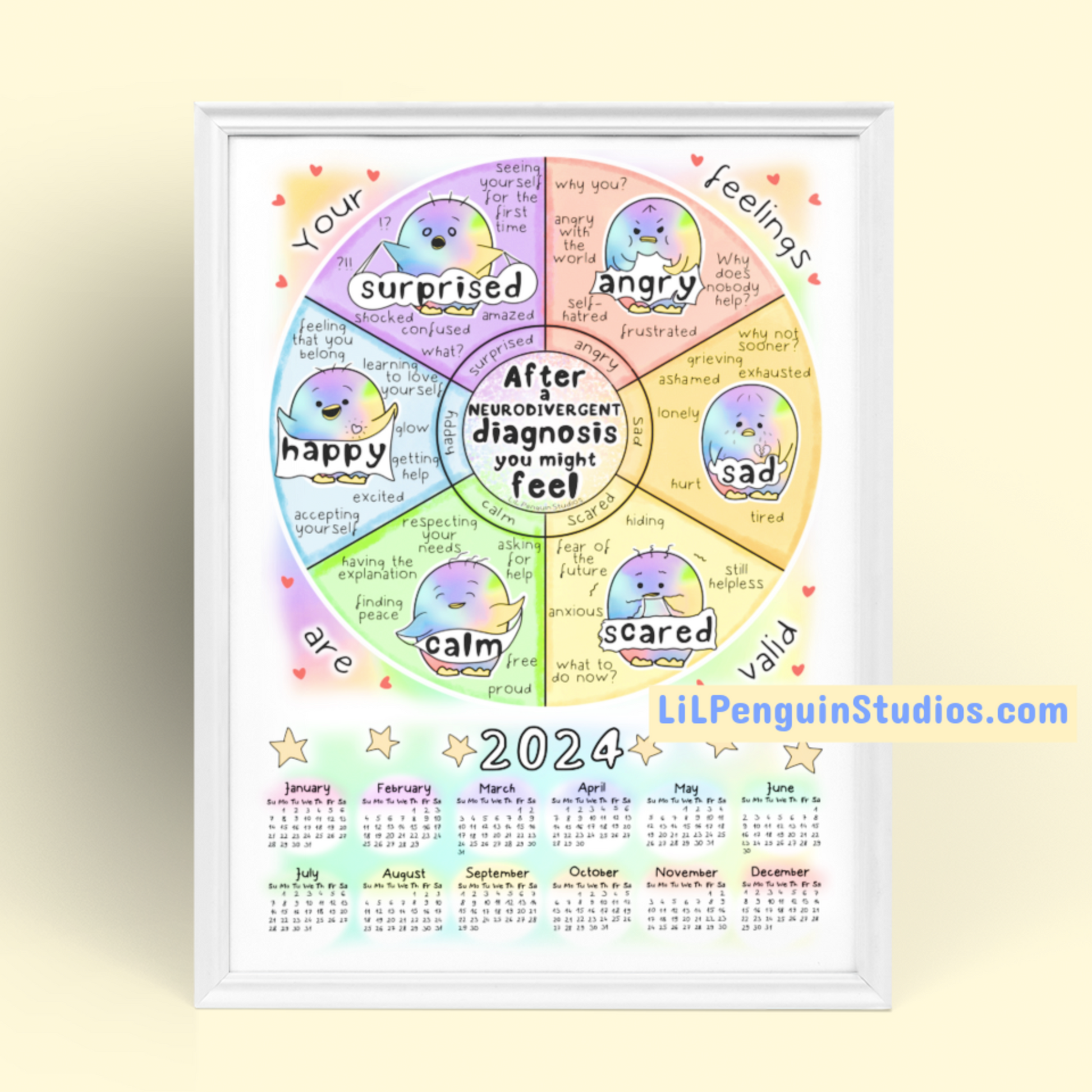 2024 Neurodiversity Calendar | LiL Penguin Studios