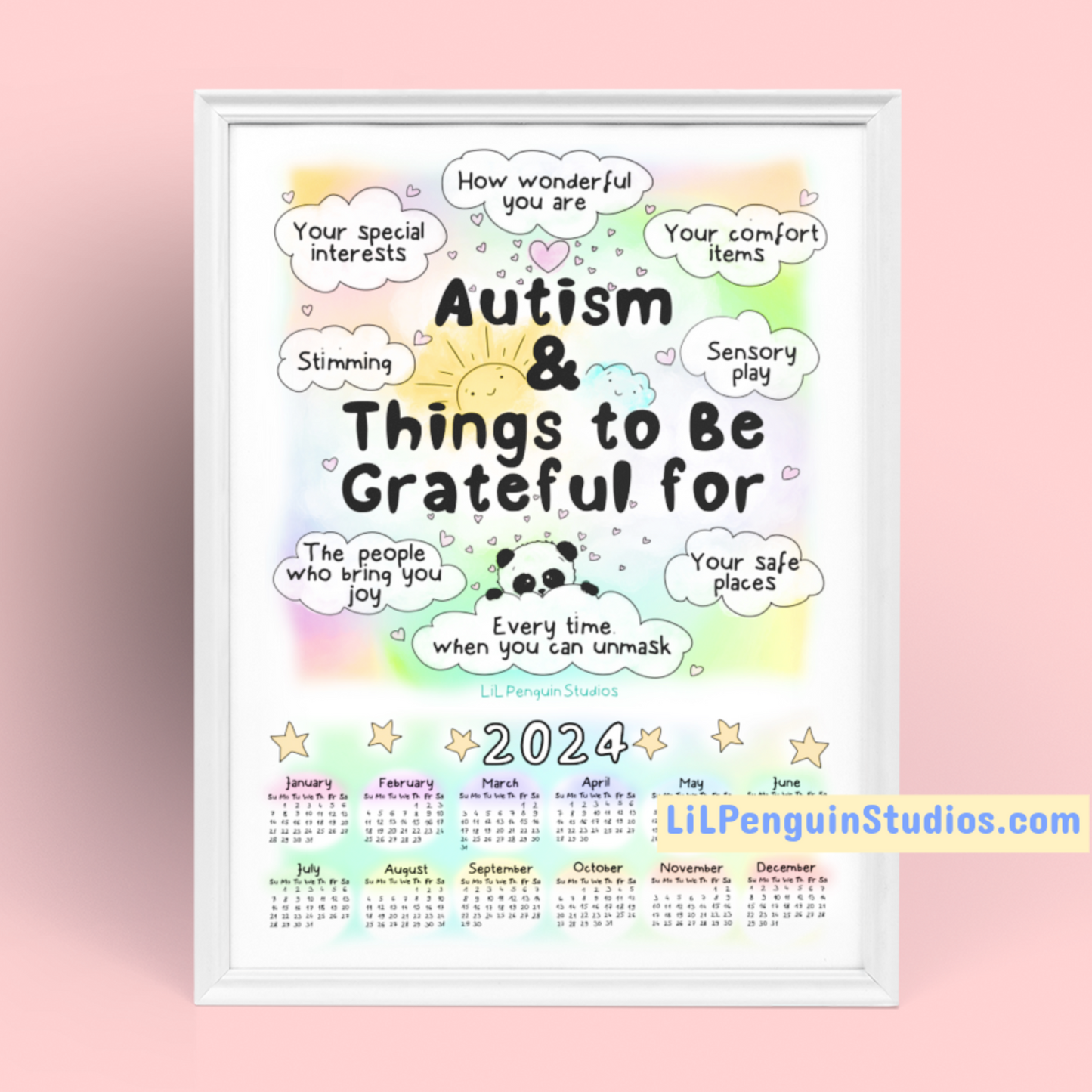 2024 Autistic and Grateful Calendar (Digital)