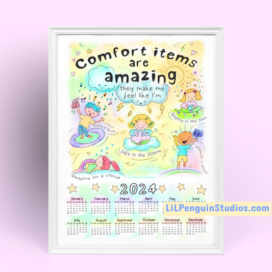 2024 'Comfort Items Are Amazing' Calendar (Digital)