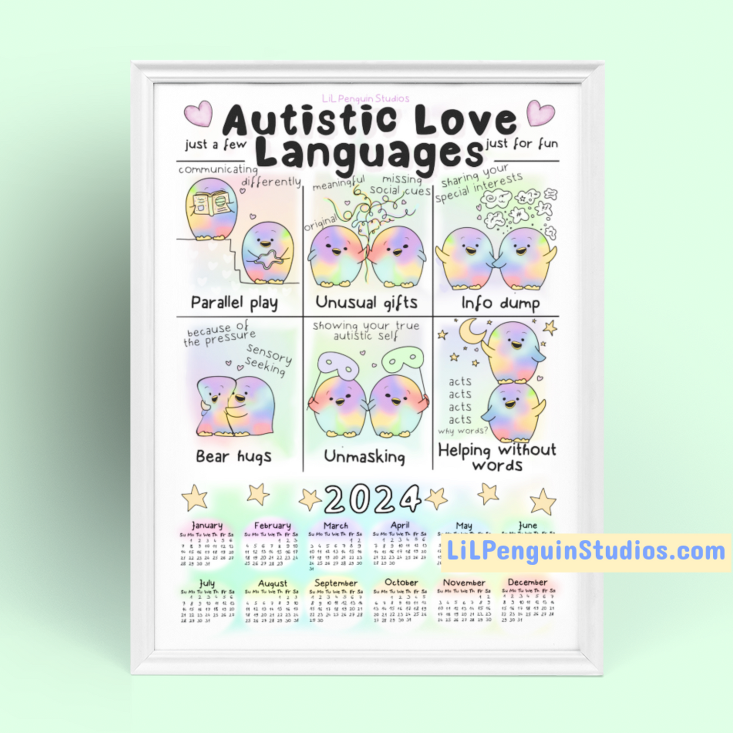 2024 Autistic Love Languages Calendar (Digital)
