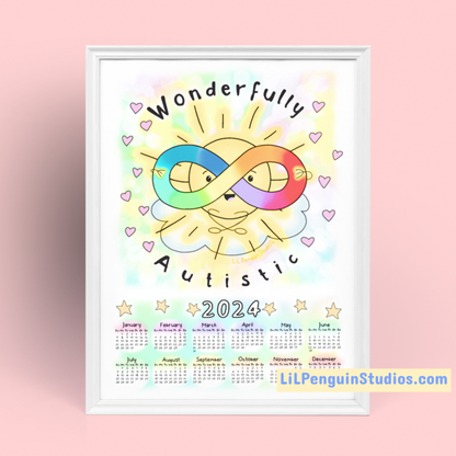 2024 'Wonderfully Autistic' Calendar (Digital)