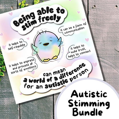 Autistic Stimming Bundle hand drawn by an autistic artist (LiL Penguin Studios)