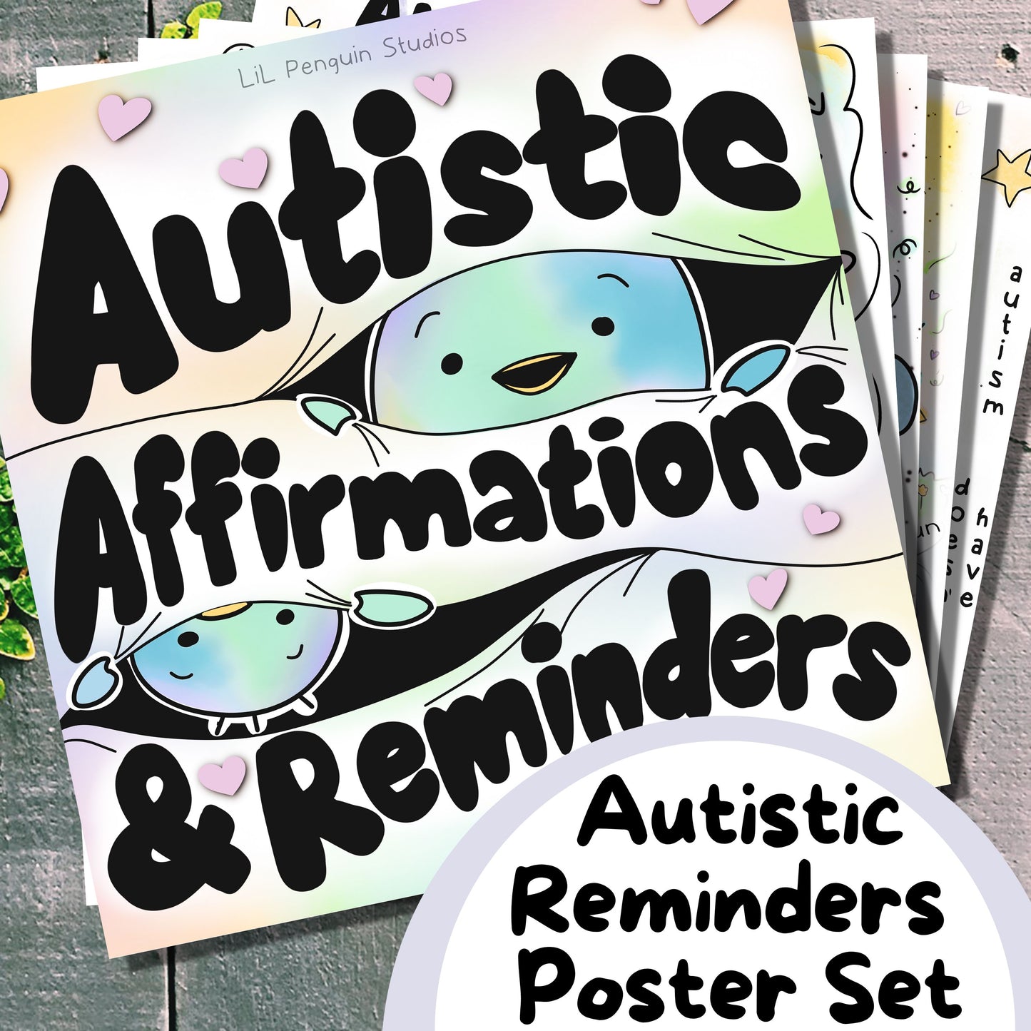 'Autistic Affirmations and Reminders' Printable Poster Set (digital download only).