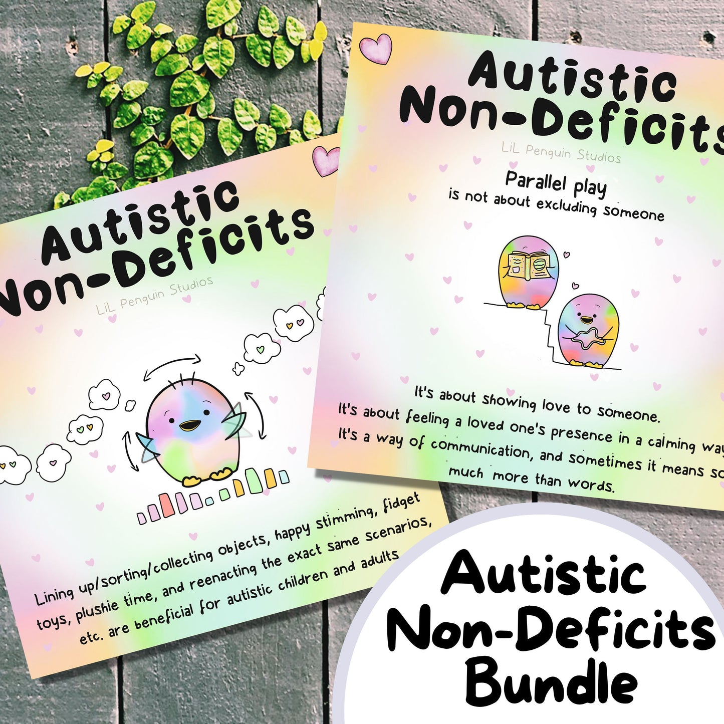 Autistic Non-Deficits Printable Bundle