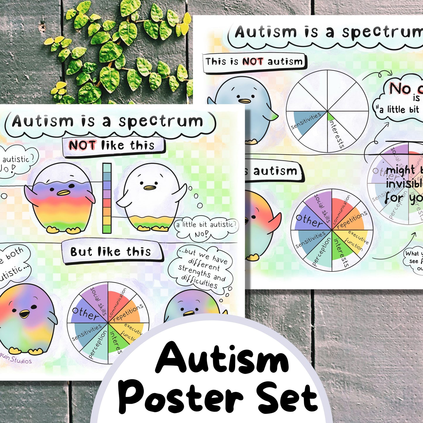 2-Piece 'Autism Is a Spectrum' Printable Poster Set - Private Practice Use