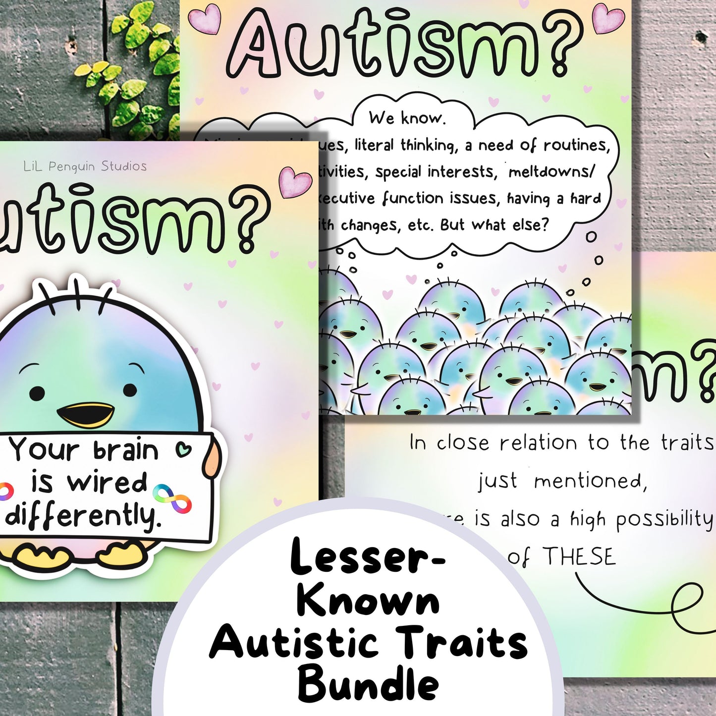 'Positives of Autism' DIGITAL Bundle with a Worksheet - Personal Use