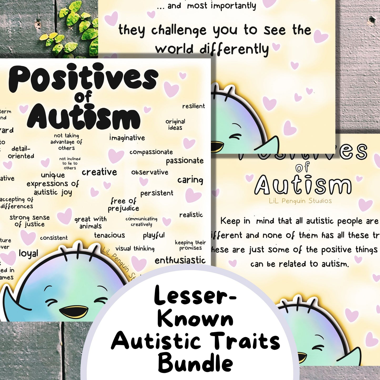 'Positives of Autism' Bundle with Worksheet