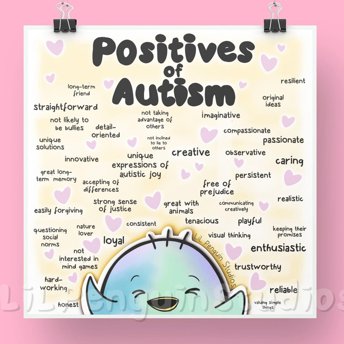 'Positives of Autism' Bundle with Worksheet