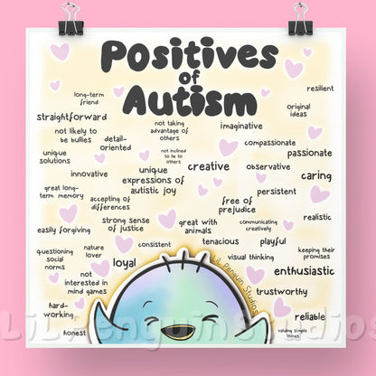 'Positives of Autism' Bundle with Worksheet