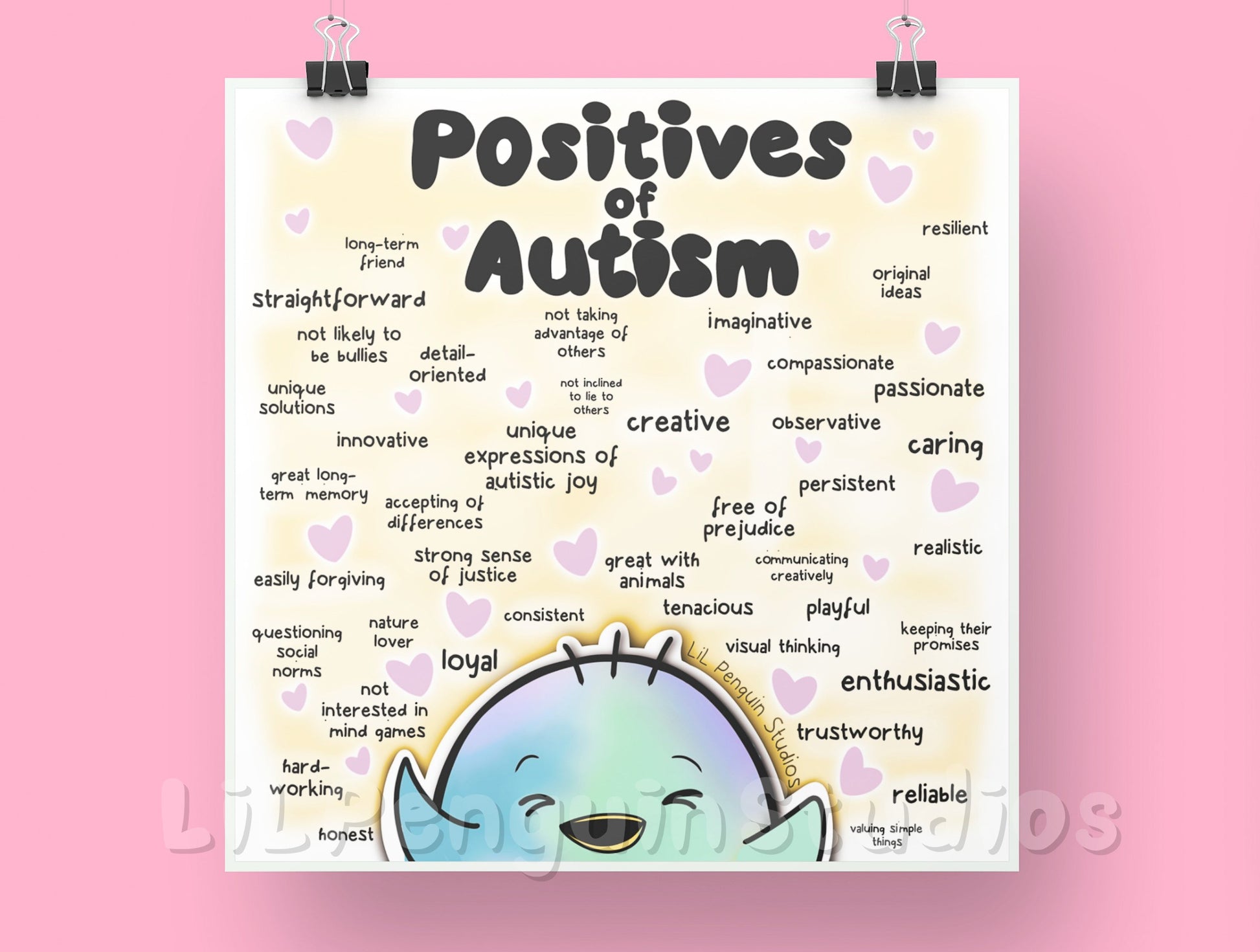 Positives of Autism Art Print / digital download only